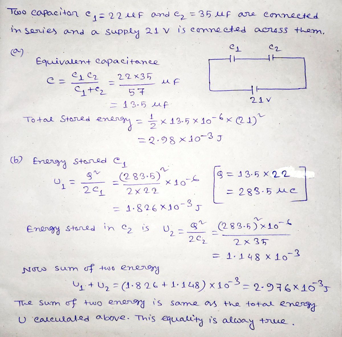 Physics homework question answer, step 1, image 1